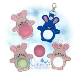 Bunny Sphere Lip Balm Holder snaptab