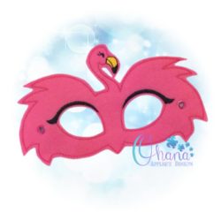 Flamingo Pretend Mask Embroidery