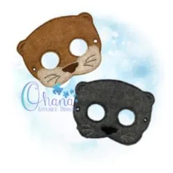 Otter Pretend Mask Embroidery