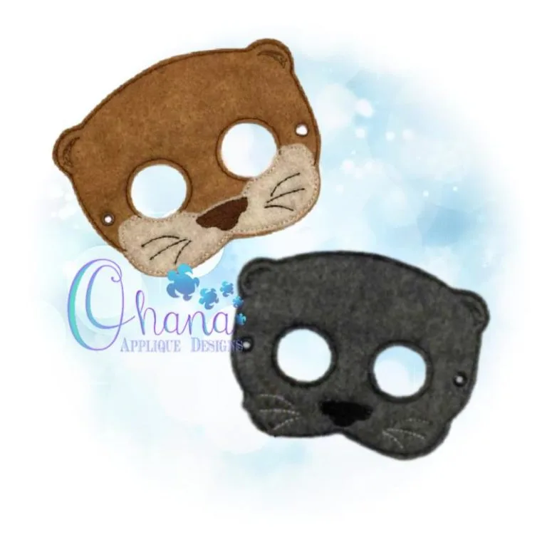 Otter Pretend Mask Embroidery