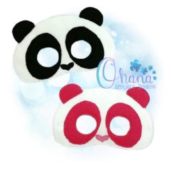 Panda Pretend Mask Embroidery