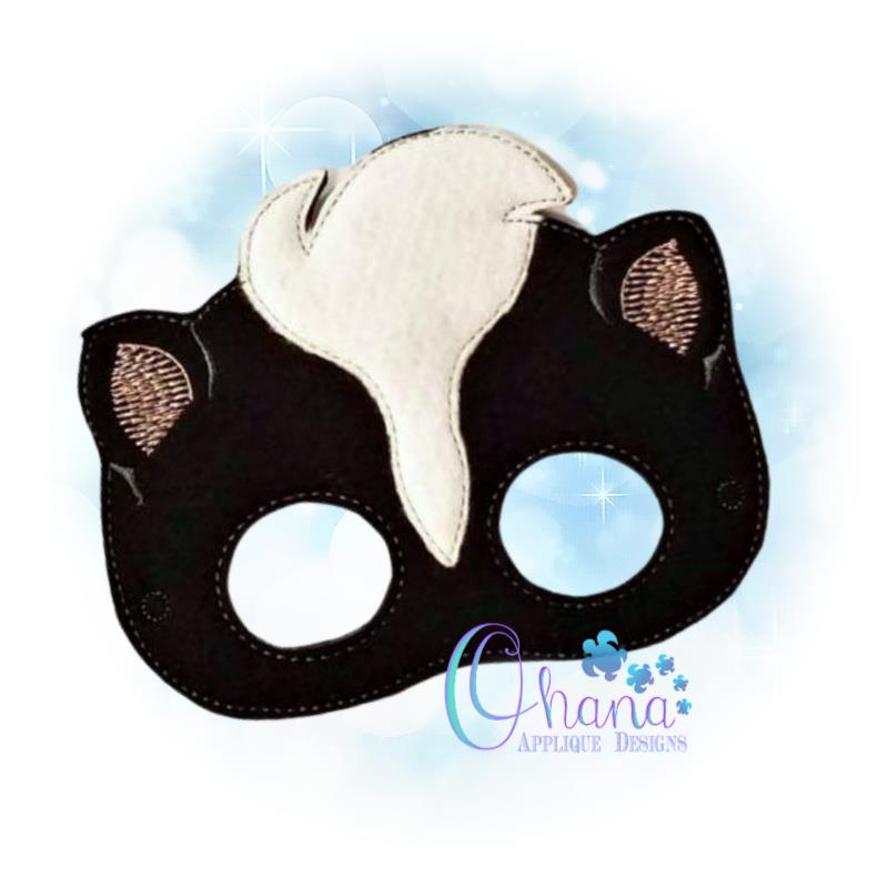 Skunk Pretend Mask Embroidery