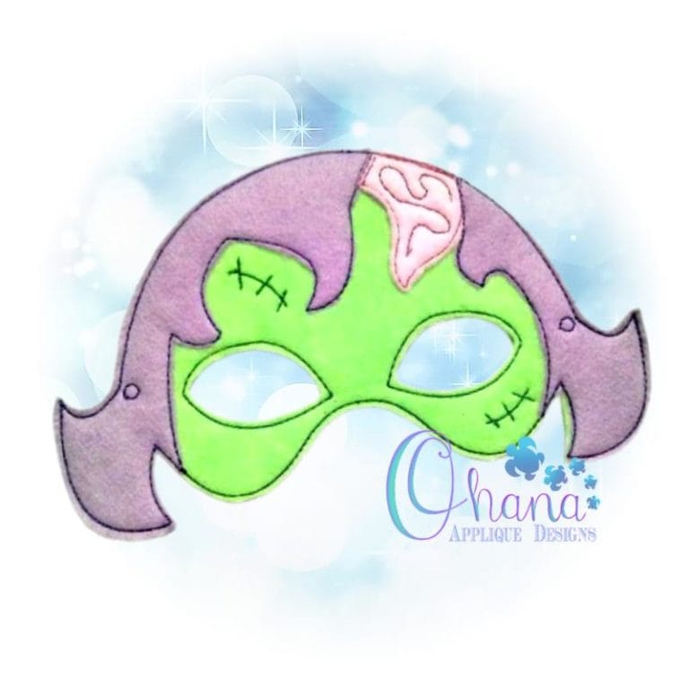 Zombie Pretend Mask Embroidery