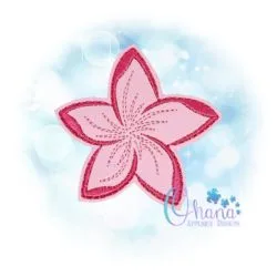 Plumeria Feltie Embroidery Design