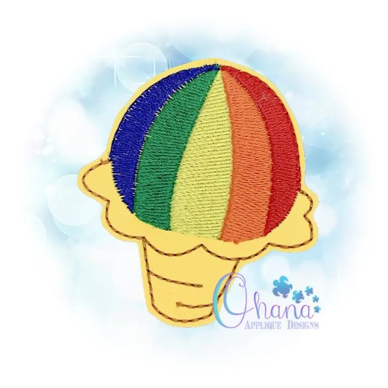 Rainbow Shaved Ice Feltie