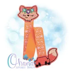 Floral Fox Ribbon Bookmark