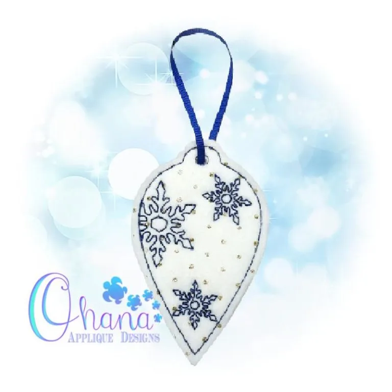 Snowflake Bulb Christmas Ornament