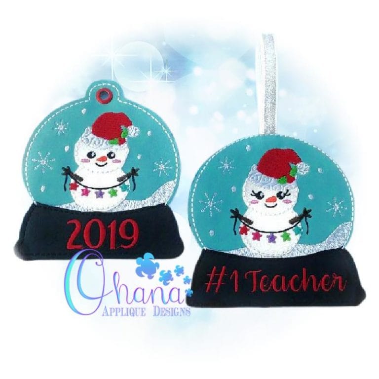Garland Snowman Snowglobe Ornament