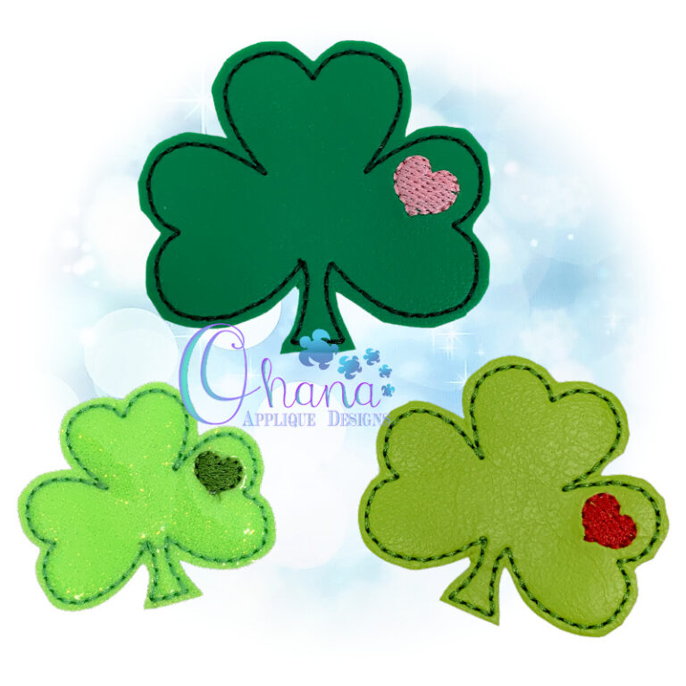 Shamrock Heart Feltie