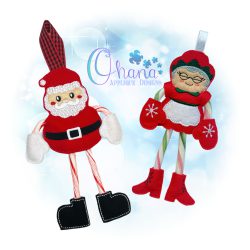 Santa and Mrs Candy Cane Holder