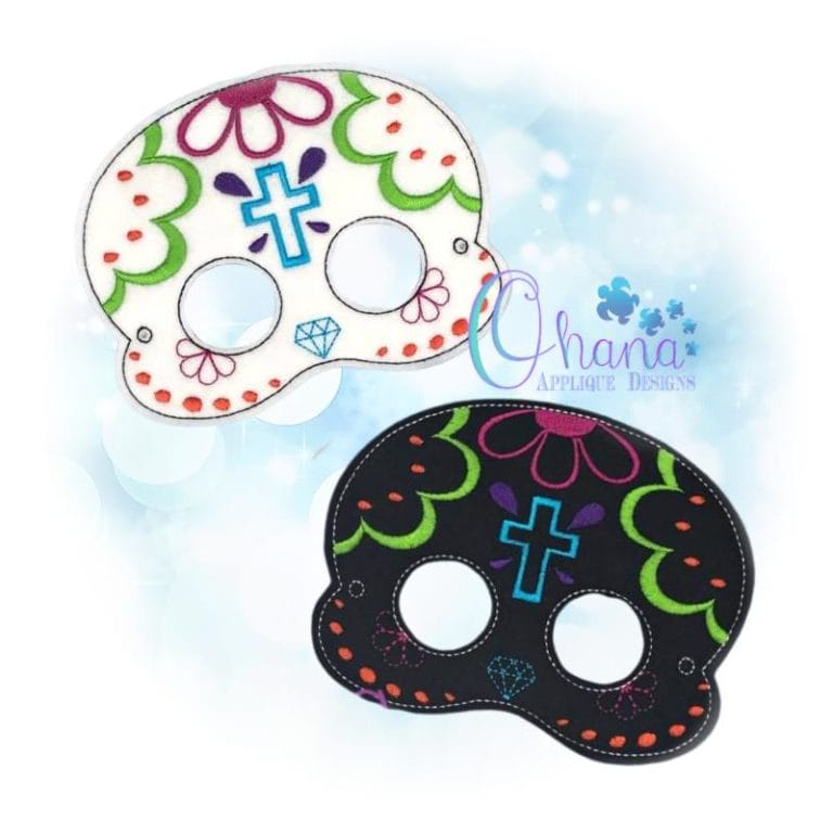 Sugar Skull (Cross) Pretend Mask