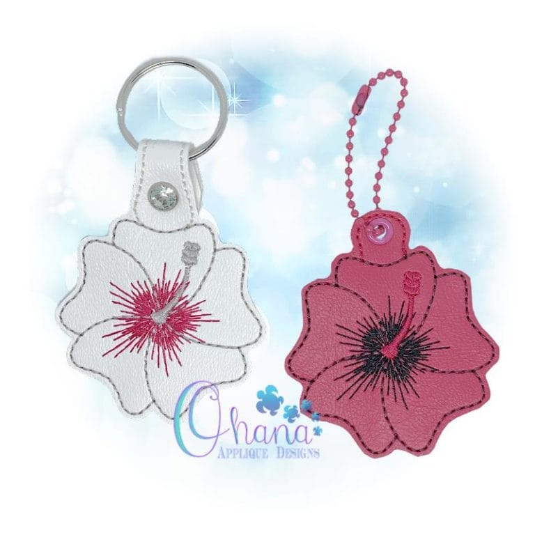Hibiscus Flower Key Chain