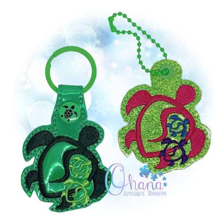 Honu and Baby Key Chain