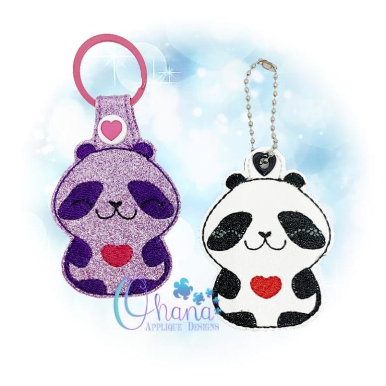 Panda Heart Key Chain