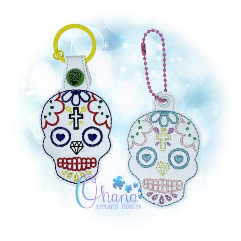 Sugar Skull (cross) Key Chain