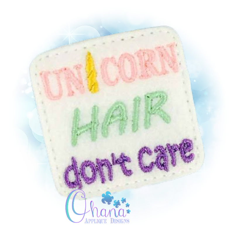 Unicorn Hair Feltie Embroidery