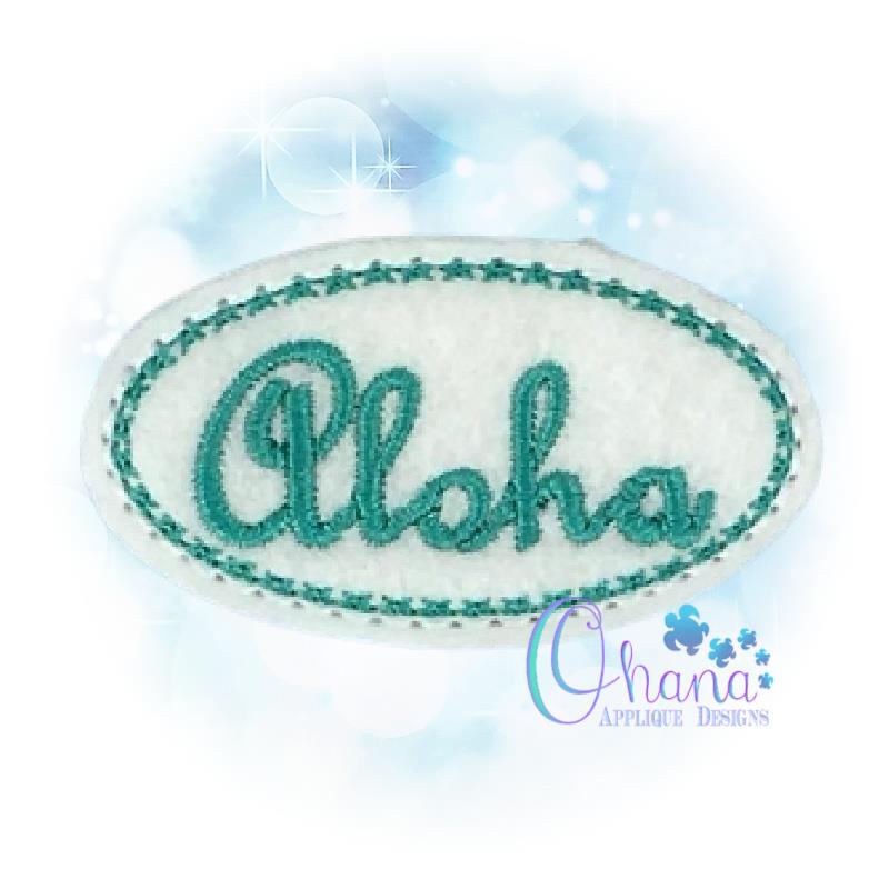 Aloha Feltie Embroidery Design