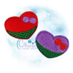 Mermaid Heart Feltie Embroidery