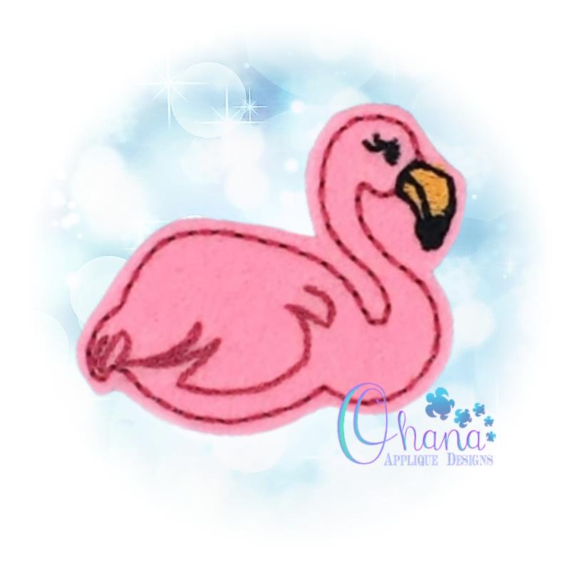 Flamingo Feltie Embroidery Design