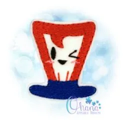 Patriotic Kawaii Hat Feltie