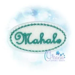 Mahalo Feltie Embroidery Design