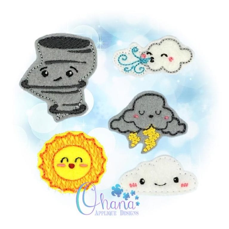 Kawaii Weather Feltie Set