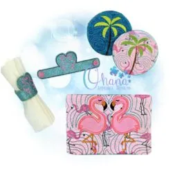 Flamingo Mug Rug SET