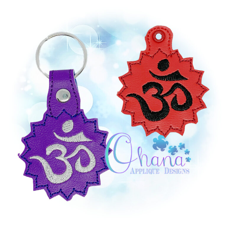 OM Flower Key Chain