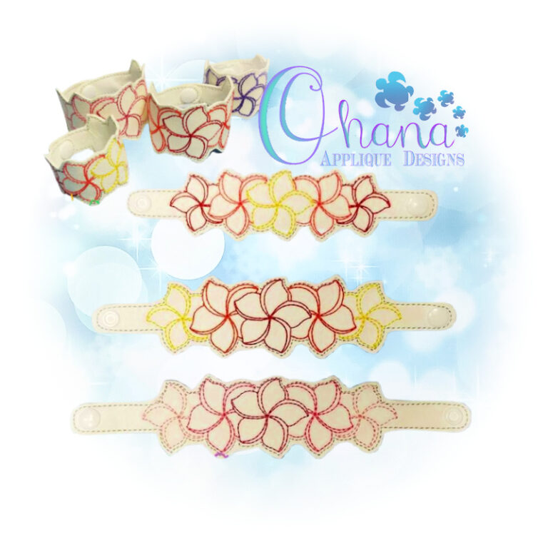 Plumeria Wristlet Bracelet
