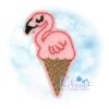 Flamingo Icecream Cone Feltie