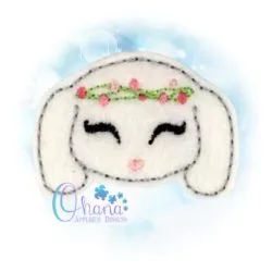 Floral Bunny Feltie Embroidery
