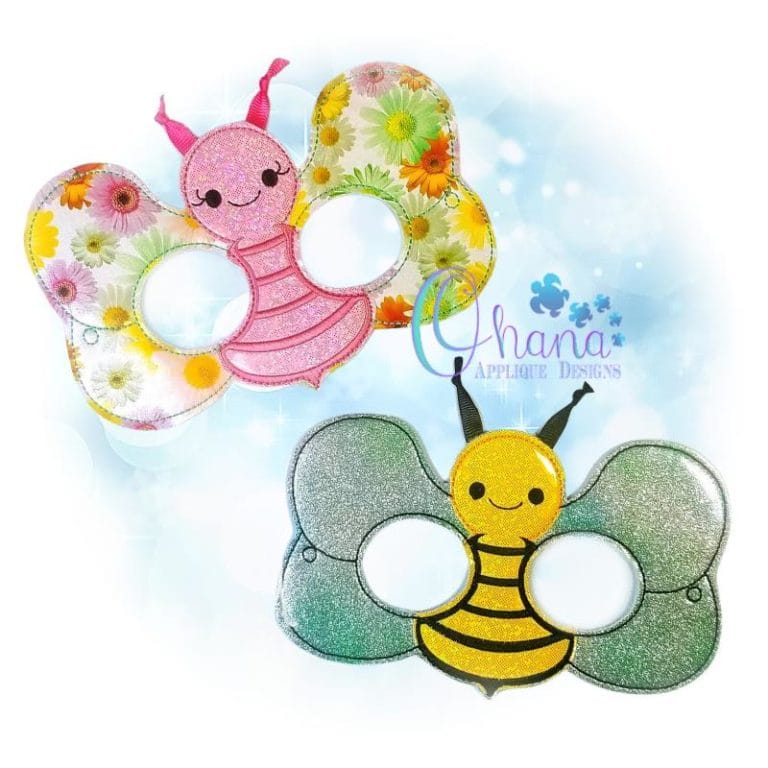 Bee Pretend Mask Embroidery