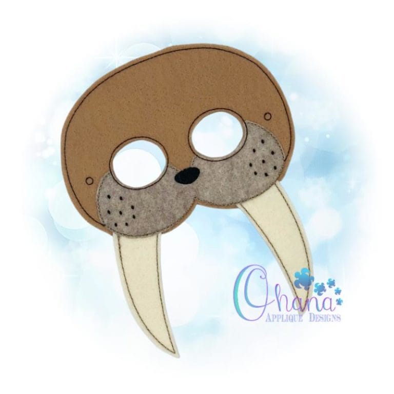 Walrus Pretend Mask Embroidery