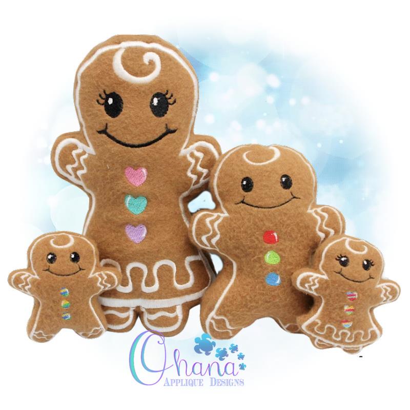 Gingerbread Stuffie Embroidery Design