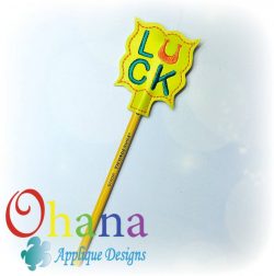 Luck with a capital Horse Shoe U Pencil Topper 