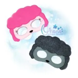 Poodle Pretend Mask Embroidery