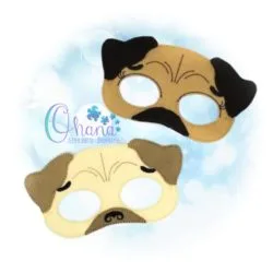Pug Pretend Mask Embroidery