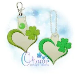 Heart Clover Key Chain