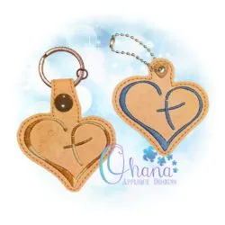 Heart Cross Key Chain