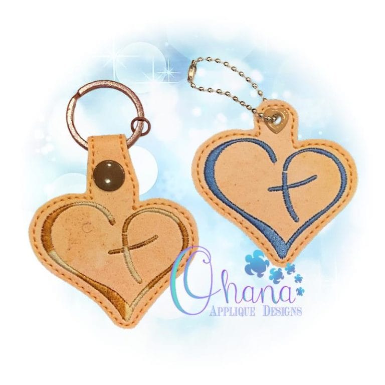Heart Cross Key Chain