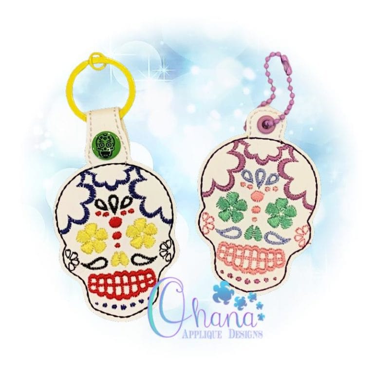 Sugar Skull (mustache) Key Chain