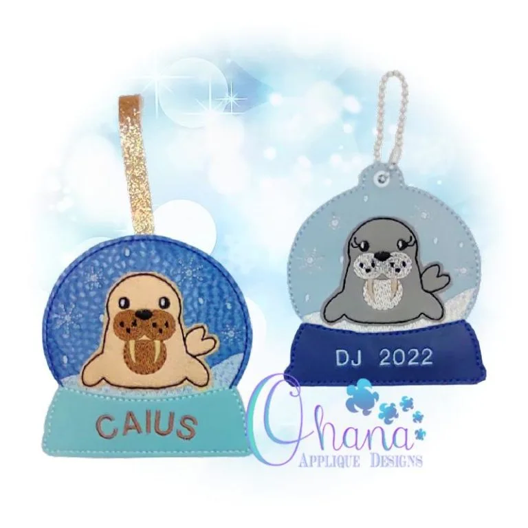 Walrus Snowglobe Ornament