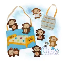 Five Little Monkeys Finger Puppet Set