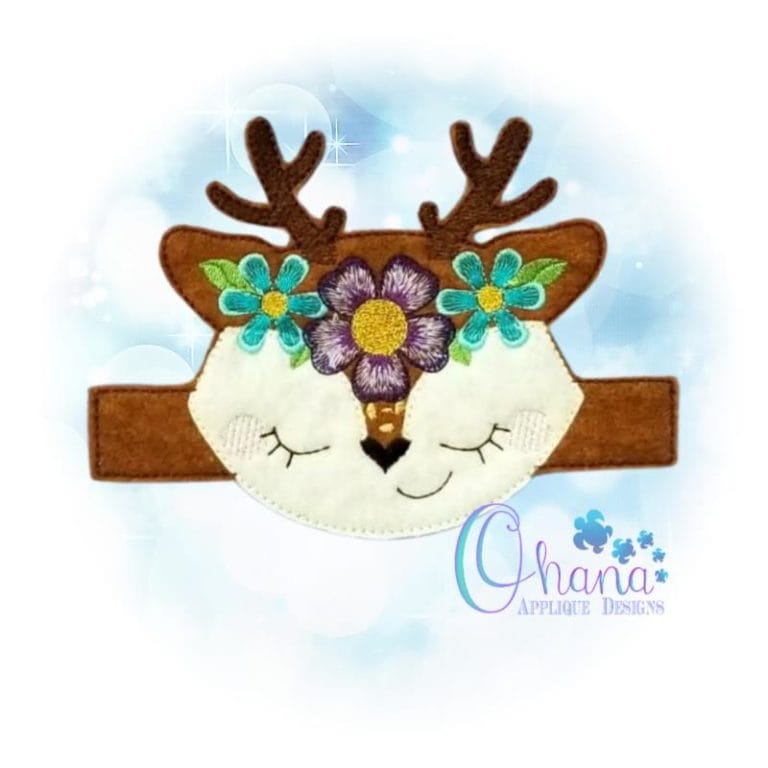 Floral Deer Mask Band