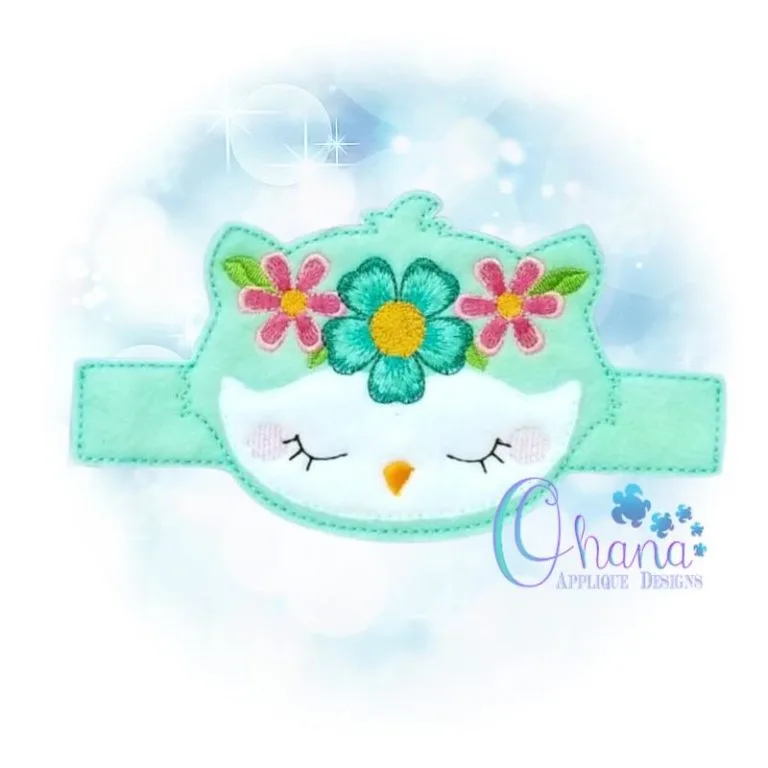 Floral Owl Mask Band