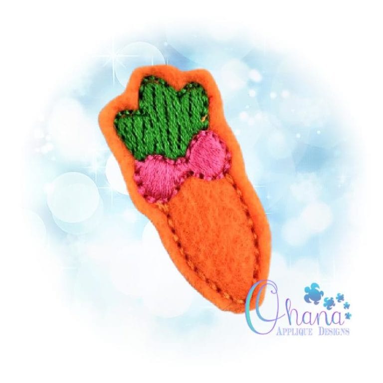 Carrot Feltie Embroidery Design