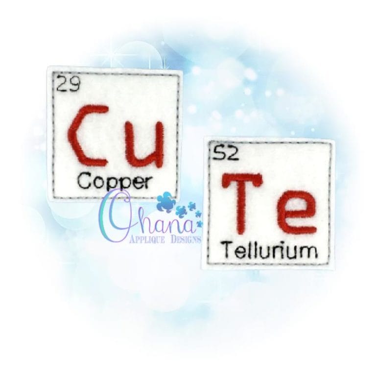 Periodic Table CuTe Feltie