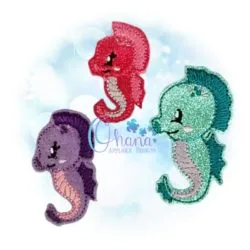 OAD Seahorse Feltie 800(1)72 Seahorse Feltie Embroidery Design