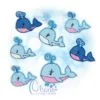 Whale Feltie Embroidery Design