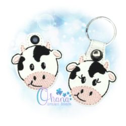 Cow Key Chain Embroidery